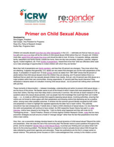 Child Sexual Abuse Primer