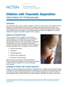 Children with Traumatic Separation