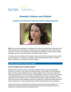 Domestic Violence - Intimate Partner Violence and Children