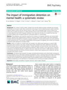 Impact of Detention on Mental Health