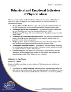 Physical Abuse Indicators